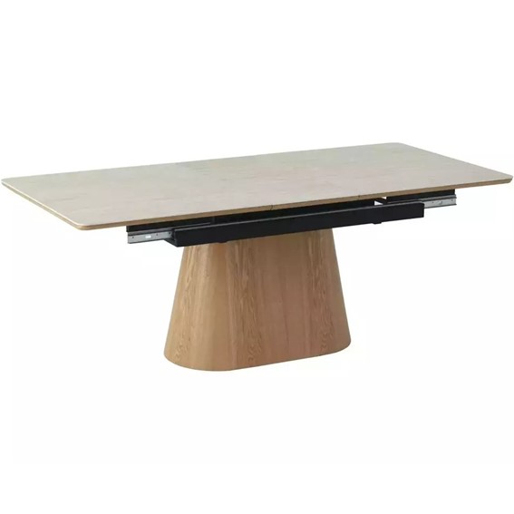 Stół Rozkładany MONACO (160-200)x90 Trawertyn Beż Mat/Dąb