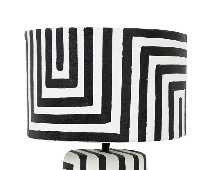 Lampa Stołowa STRISCE 44 cm Biały/Czarny