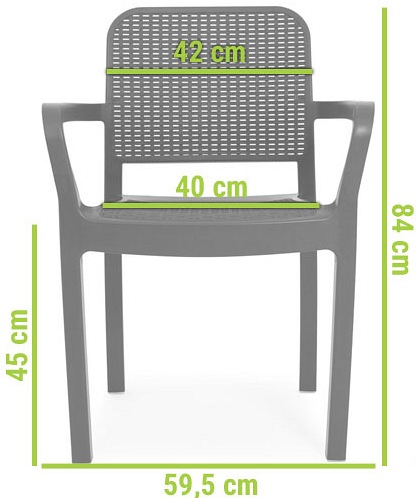 Zestaw Ogrodowy Samanna 6-Osobowy Grafit