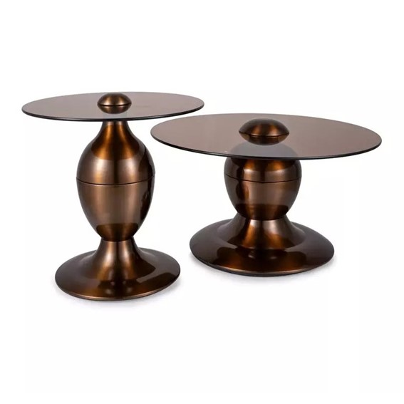 Ława CASSIE Brąz Transparentny/Miedziany Połysk