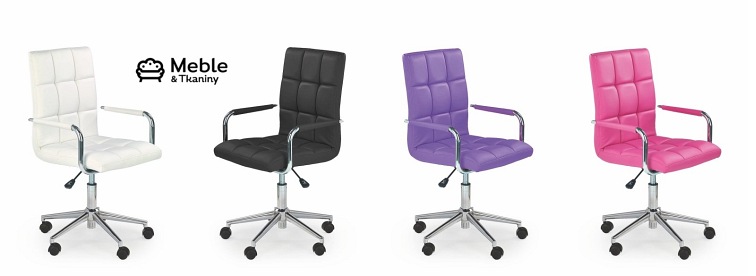 Fotel Młodzieżowy GONZO 2 Chrom/Różowy