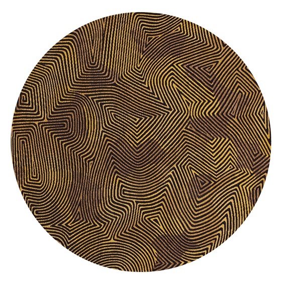 Dywan CORAL Black Gold Round 9227 140x140 cm