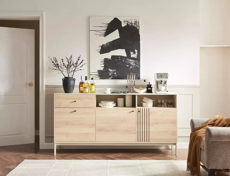 Komoda FROST K1 Biały/Dąb Alpejski