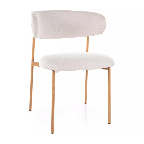 Krzesło ELTON Brego Jasny Beżowy/Dąb