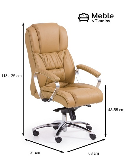 Fotel Gabinetowy FOSTER Jasny Brąz