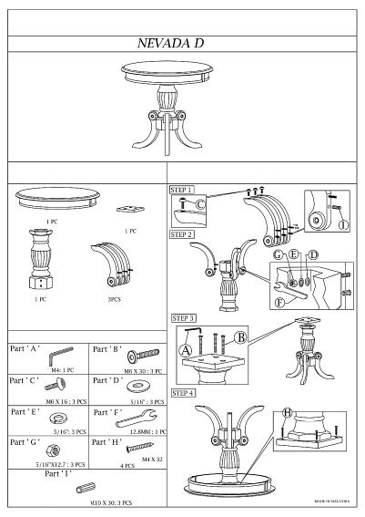 Ława NEVADA D fi60 Biała