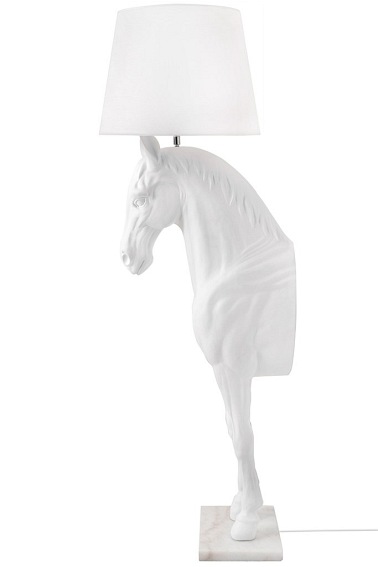 Lampa Podłogowa Koń Horse Stand M 64x45x185 Biały