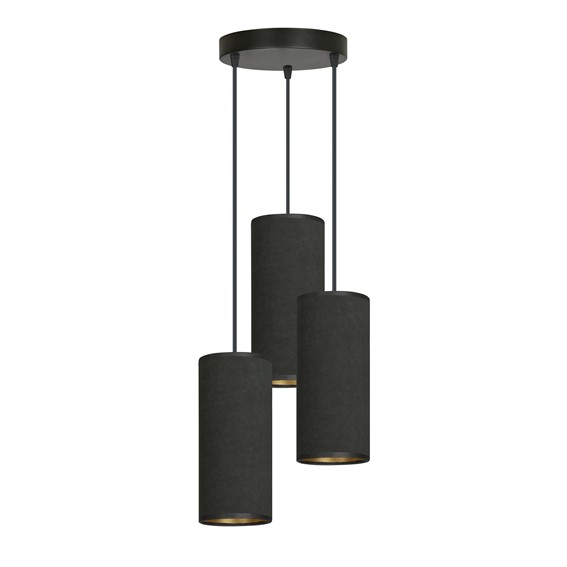 Lampa Wisząca BENTE 3 PREMIUM Czarny