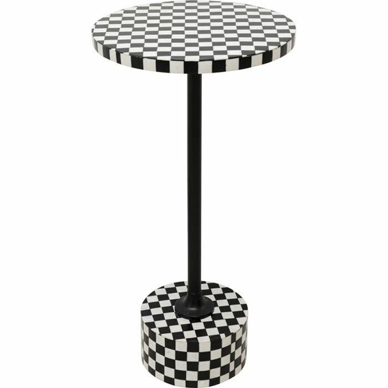 Stolik DOMERO CHESS Fi25cm Biały/Czarny