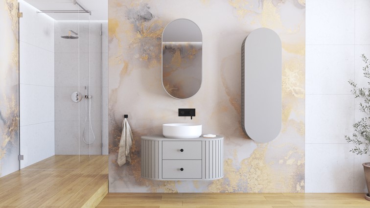 Szafka lustrzana VENEZIA 1D Cashmere