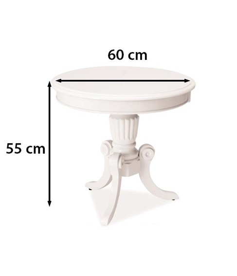 Ława NEVADA D fi60 Biała