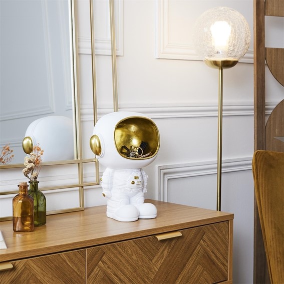 Figurka Astronauta z Funkcją Przechowywania Biały/Złoty
