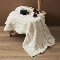 Koc FURRY 120x150cm Biały