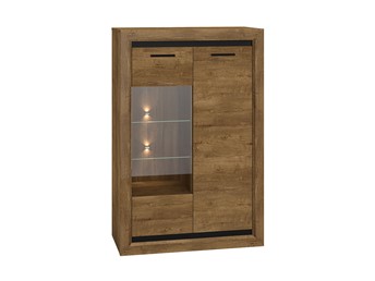 Regał BALTICA 26 Dąb Lefkas/Czarny