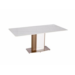 Stół MODIG M54 180x90cm Biały/Złoty