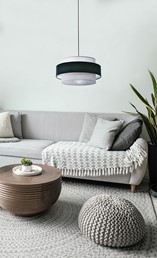 Lampa Wisząca ETELA K-5171 Czarny/Szary