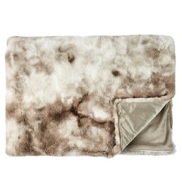 Koc FURRY 140x200cm Brązowy/Kremowy