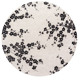 Dywan SAKURA NIGHT SNOW ROUND 9835 Fi240cm Biały/Czarny