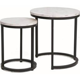 Ława HOLA Czarny/Biały Efekt Marmuru