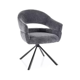 Krzesło BORGO Raven Ciemny Szary/Czarny Mat