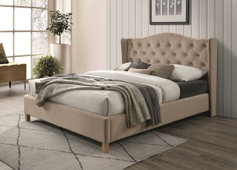 Łóżko ASPEN Velvet 160x200 Beżowy 28