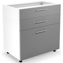 Szafka Dolna z Szufladami Vento D3S-80/82 Jasny Popiel