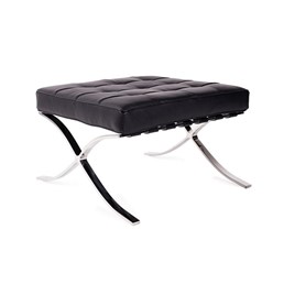 Podnóżek BARCELON PRESTIGE PLUS Czarny Skóra Naturalna