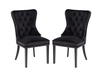 Zestaw 2x Krzesło K9-FX Velvet Czarny