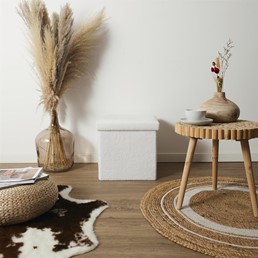 Pufa VELS BOUCLE Biały