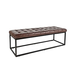 Ławka Pikowana AVOLA AV1730-78 Czarny/Orzech