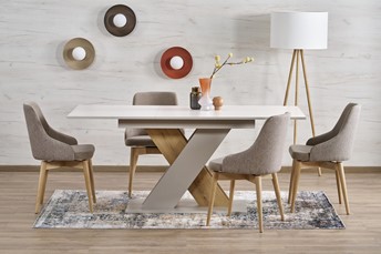 Stół Rozkładany XARELTO (130-175)x85 Kaszmir/Dąb Cremona