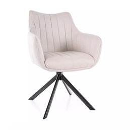 Krzesło AZALIA Velvet Jasny Beżowy/Czarny Mat