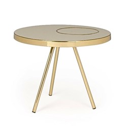 Stolik Kawowy KESAR Fi51cm Beżowy