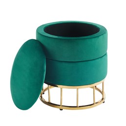 Pufa Velvet P3-FX (G) Zielony/Złoty