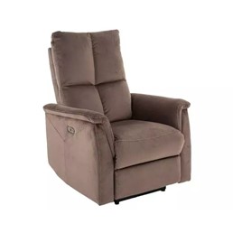 Fotel Rozkładany NEPTUN Velvet Cappuccino/Czarny