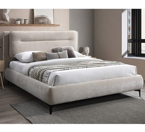 Łóżko NIKOZJA Raven 160x200 Ciemny Beżowy 28