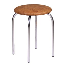 Taboret CHICO 2 Eco Orzech/Chrom