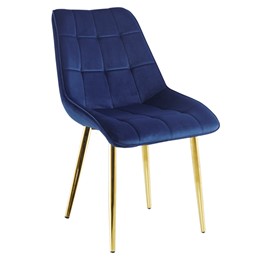 Krzesło Velvet J262-1 Niebieski/Złoty