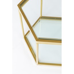 Stolik Kawowy COMB GOLD 55x48cm Złoty