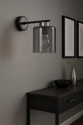 Kinkiet LUNA K-5528 Czarny/Grafitowy/Srebrny