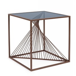 Stolik Kawowy ESPIRAL 48x48 Brązowy