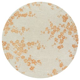Dywan SAKURA PETAL DEW ROUND 9834 Fi240cm Beżowy/Pomarańczowy