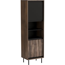 Witryna SWING W-1 Orzech/Czarny