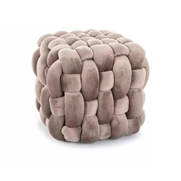 Puf FARIS Velvet Ciemny Beż