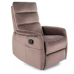 Fotel Rozkładany SOLON M Velvet Cappuccino/Czarny