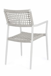 Krzesło Ogrodowe CALETA Biały/Szary