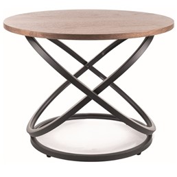 Ława EOS D fi60 Orzech/Czarny Mat