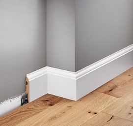 Listwa Przypodłogowa MDF Laminowana LMDF-05 220 cm Biały Półmat