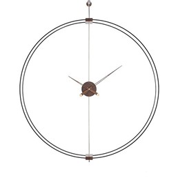 Zegar Ścienny DOBLE RING 14x90x112 Czarny/Brązowy