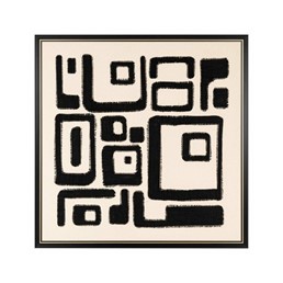 Obraz SHANITA 105x105cm Biały/Czarny